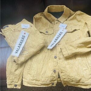 VALABASAS JACKET & STACKED FLARE JEAN SET (read description in detail)